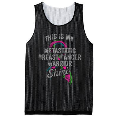 Metastatic Breast Cancer Awareness Warrior Mesh Reversible Basketball Jersey Tank