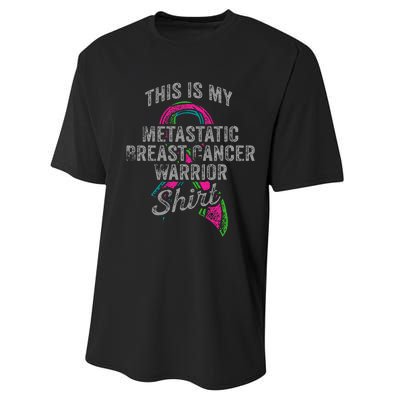 Metastatic Breast Cancer Awareness Warrior Performance Sprint T-Shirt