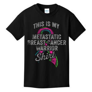 Metastatic Breast Cancer Awareness Warrior Kids T-Shirt