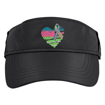 Metastatic Breast Cancer Awareness USA American Flag Ribbon Heart Adult Drive Performance Visor