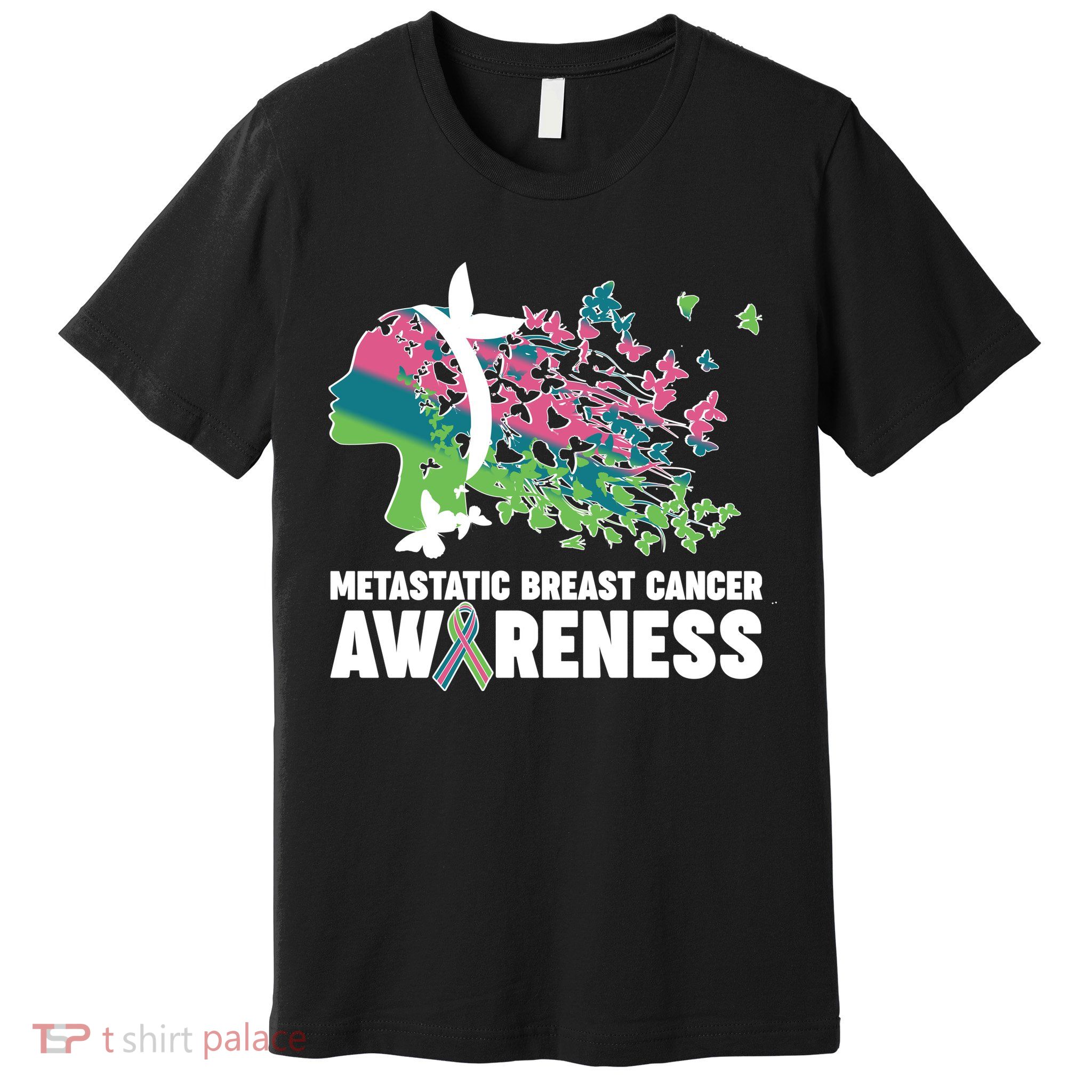 Metastatic Breast Cancer Awareness Butterflies Premium T-Shirt