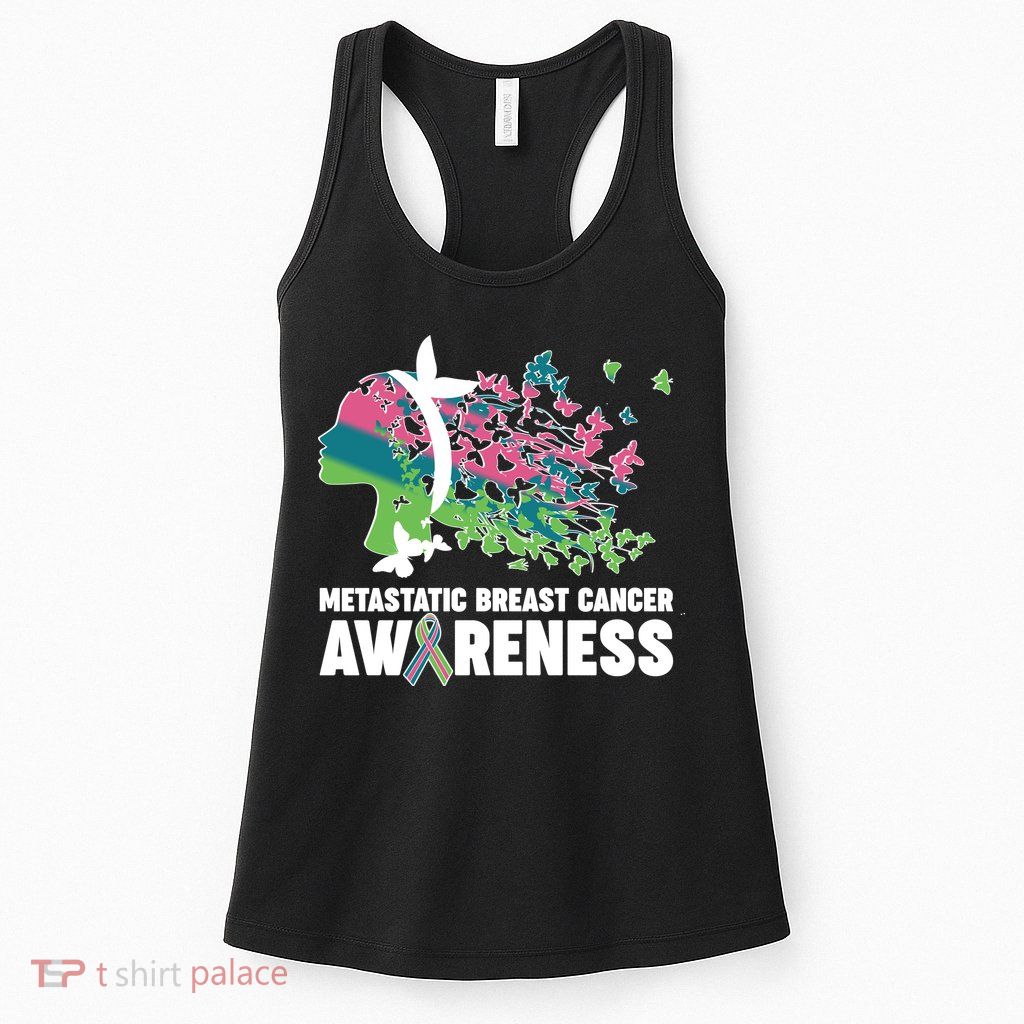 Metastatic Breast Cancer Awareness Butterflies Womens Tank Top