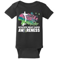 Metastatic Breast Cancer Awareness Butterflies Baby Bodysuit
