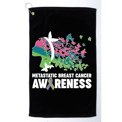 Metastatic Breast Cancer Awareness Butterflies Golf Towel