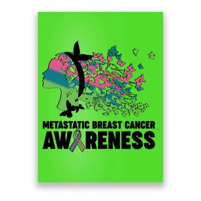 Metastatic Breast Cancer Awareness Butterflies Poster