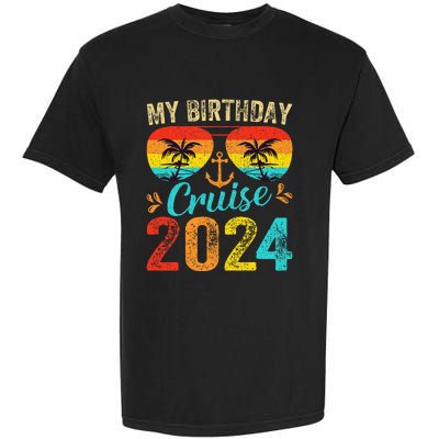 My Birthday Cruise 2024 Party Cruise Birthday Vacation  Garment-Dyed Heavyweight T-Shirt