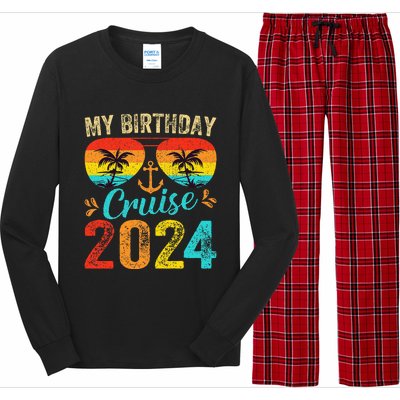 My Birthday Cruise 2024 Party Cruise Birthday Vacation  Long Sleeve Pajama Set