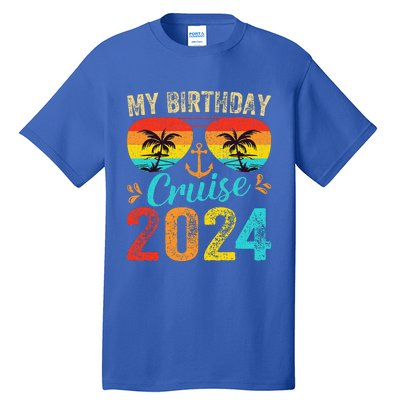 My Birthday Cruise 2024 Party Cruise Birthday Vacation  Tall T-Shirt