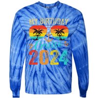 My Birthday Cruise 2024 Party Cruise Birthday Vacation  Tie-Dye Long Sleeve Shirt