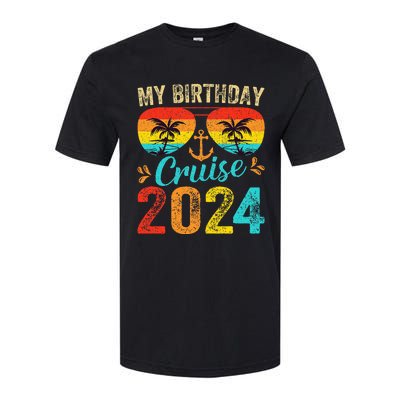 My Birthday Cruise 2024 Party Cruise Birthday Vacation  Softstyle CVC T-Shirt