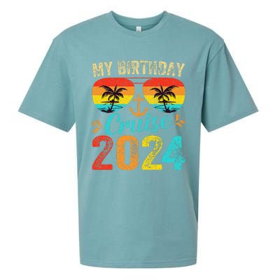 My Birthday Cruise 2024 Party Cruise Birthday Vacation  Sueded Cloud Jersey T-Shirt