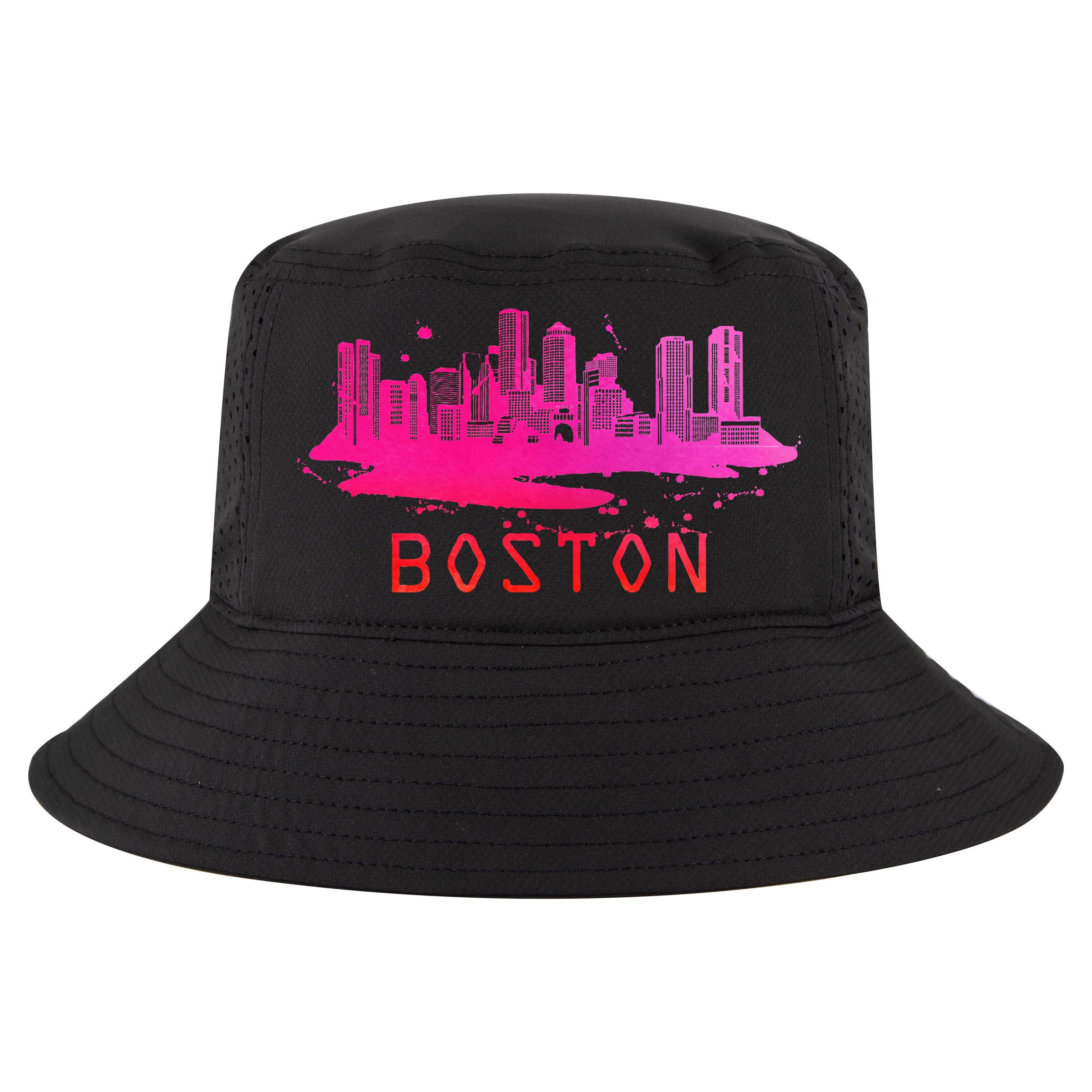 Modern Boston Cityscape Boston Massachusetts Skyline Cool Comfort Performance Bucket Hat