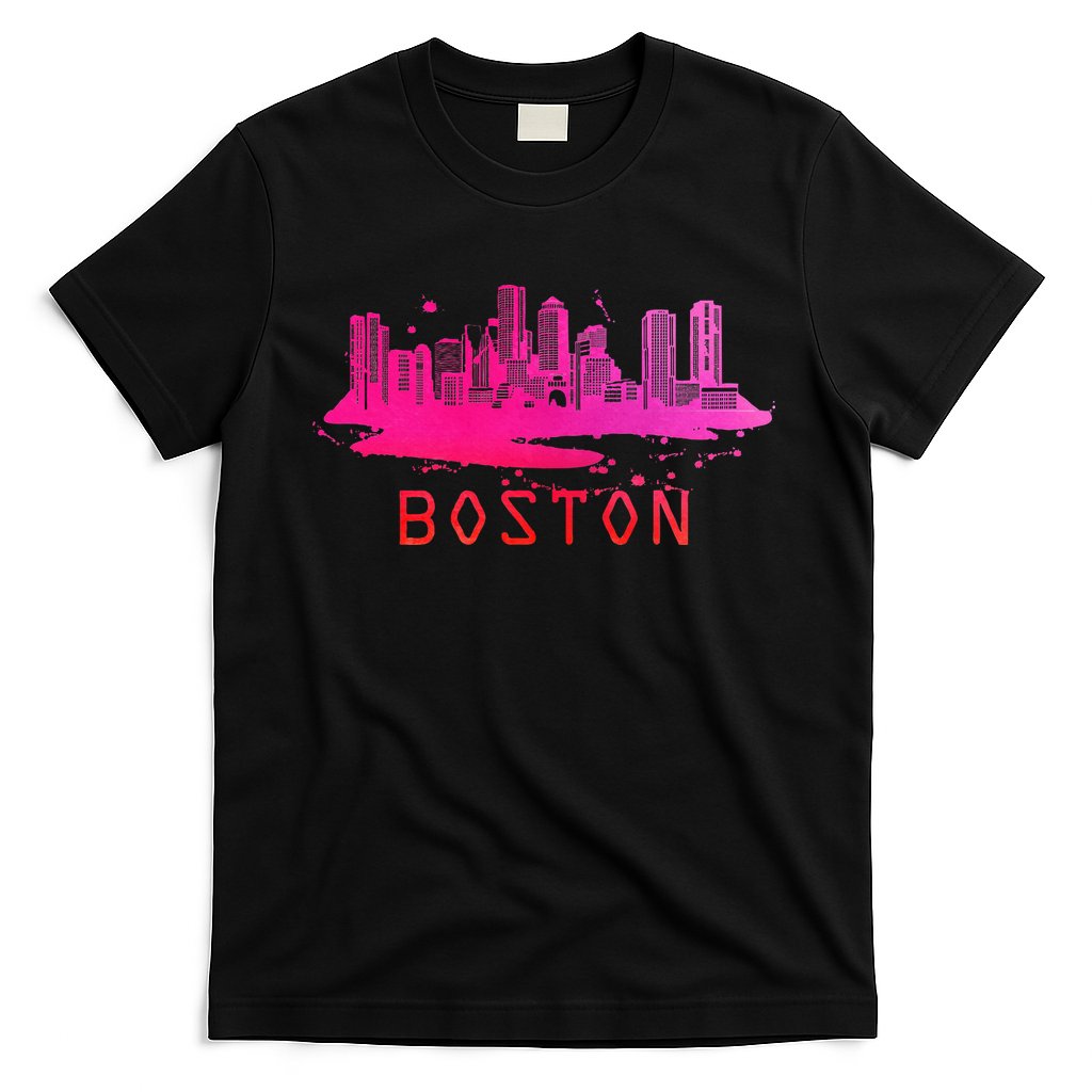 Modern Boston Cityscape Boston Massachusetts Skyline T-Shirt