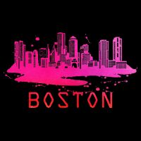 Modern Boston Cityscape Boston Massachusetts Skyline Drawstring Bag