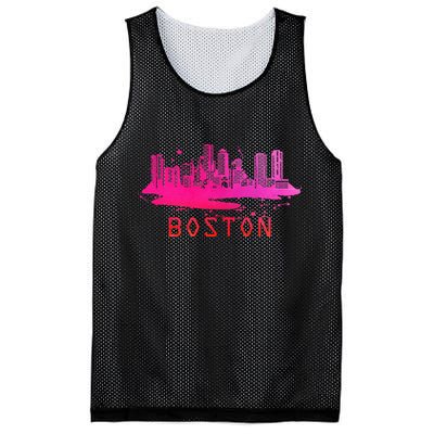Modern Boston Cityscape Boston Massachusetts Skyline Mesh Reversible Basketball Jersey Tank