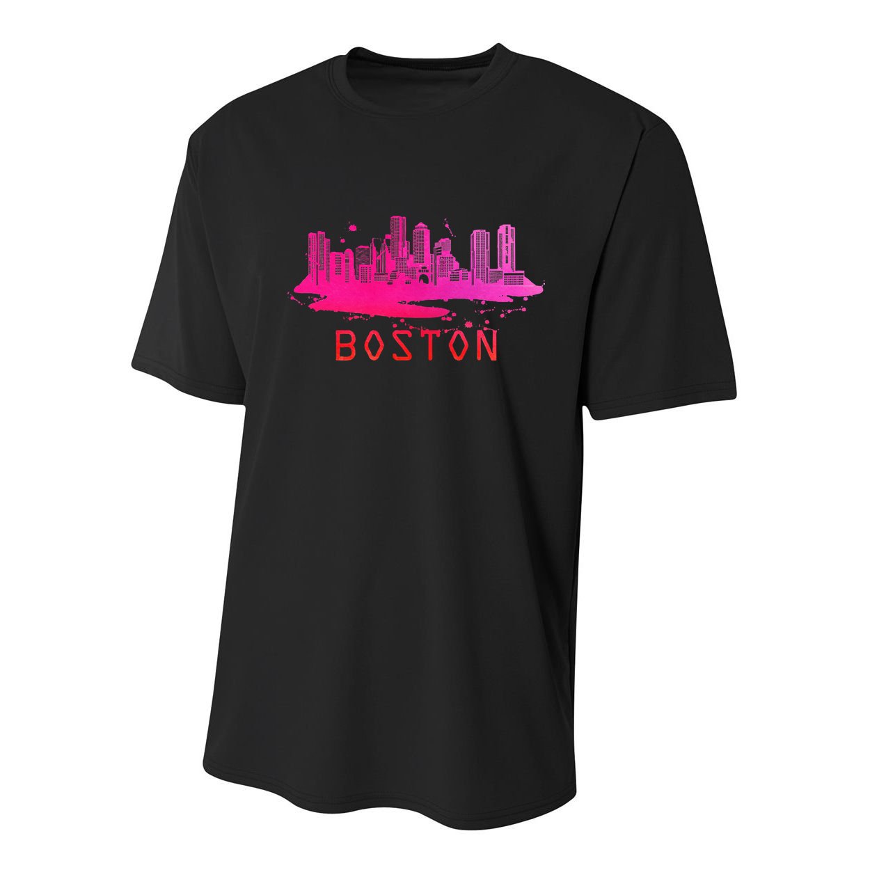 Modern Boston Cityscape Boston Massachusetts Skyline Youth Performance Sprint T-Shirt