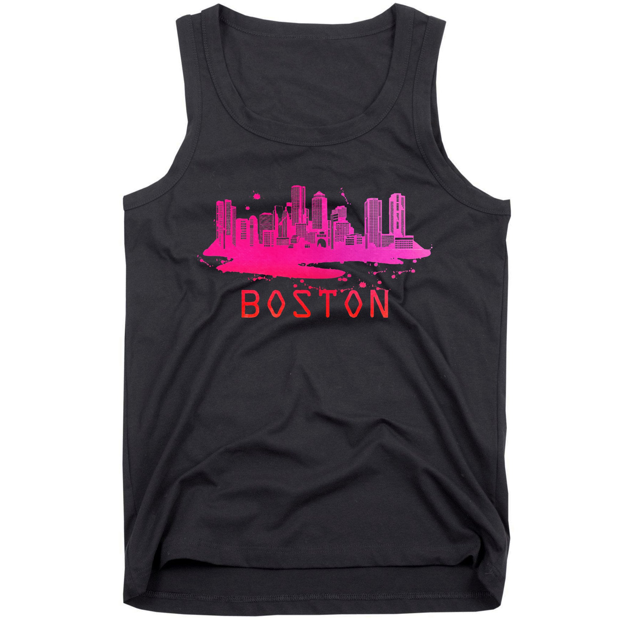 Modern Boston Cityscape Boston Massachusetts Skyline Tank Top