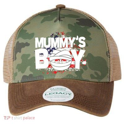 Mummys Boy Cute American Flag Legacy Tie Dye Trucker Hat