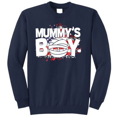 Mummys Boy Cute American Flag Tall Sweatshirt