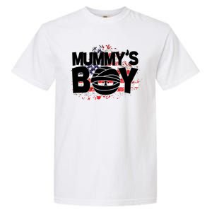 Mummys Boy Cute American Flag Garment-Dyed Heavyweight T-Shirt