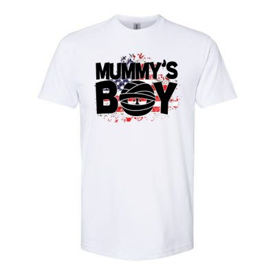 Mummys Boy Cute American Flag Softstyle® CVC T-Shirt