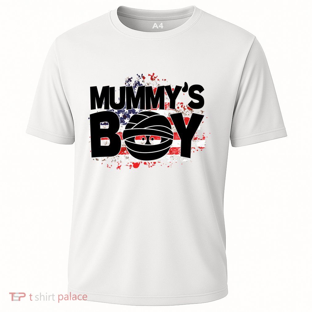 Mummys Boy Cute American Flag Performance Shirt