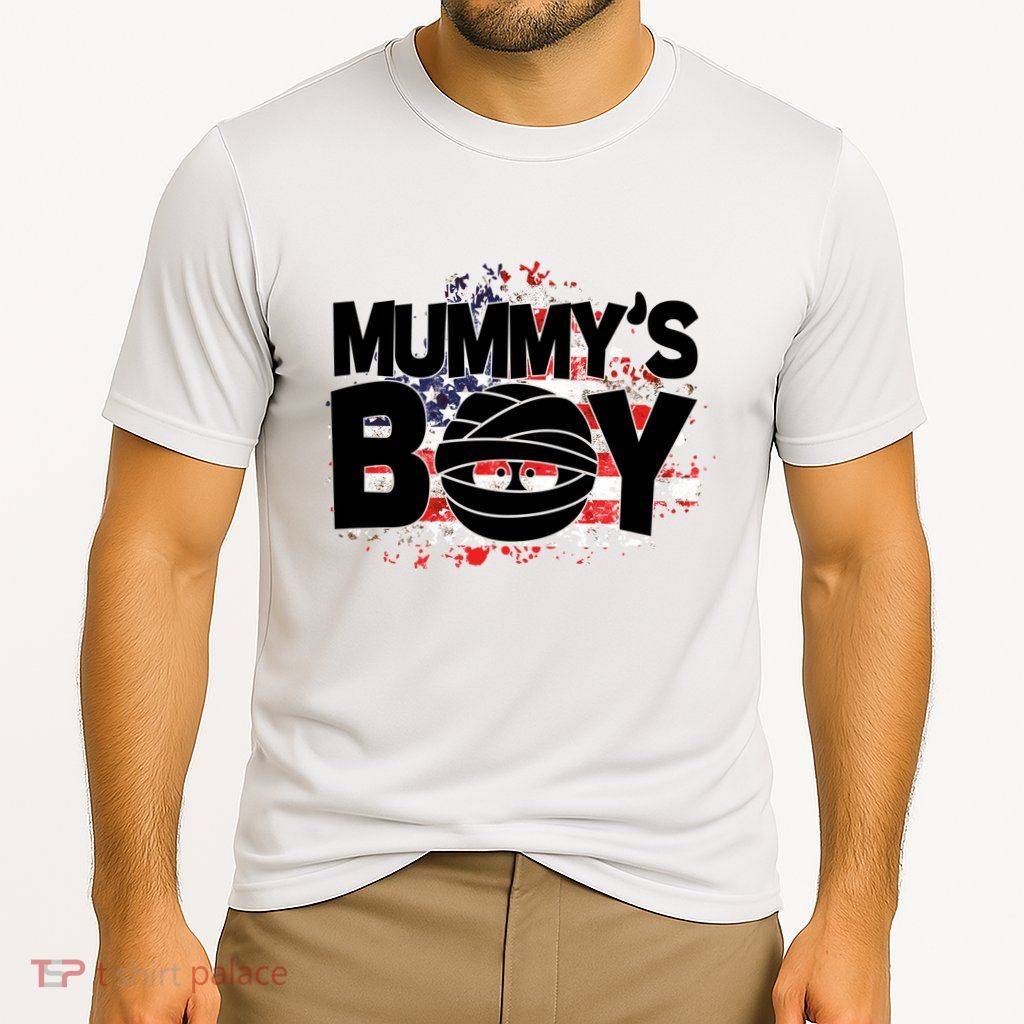 Mummys Boy Cute American Flag Performance Shirt