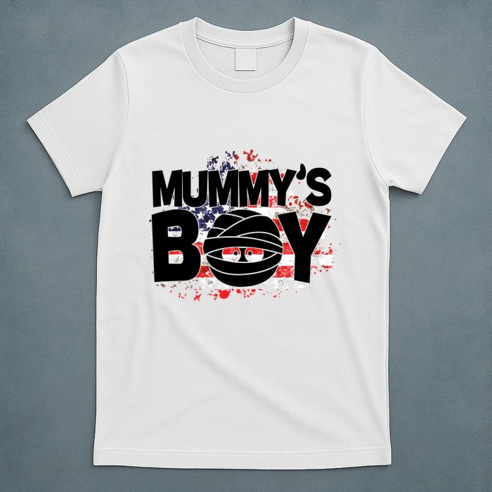 Mummys Boy Cute American Flag T-Shirt