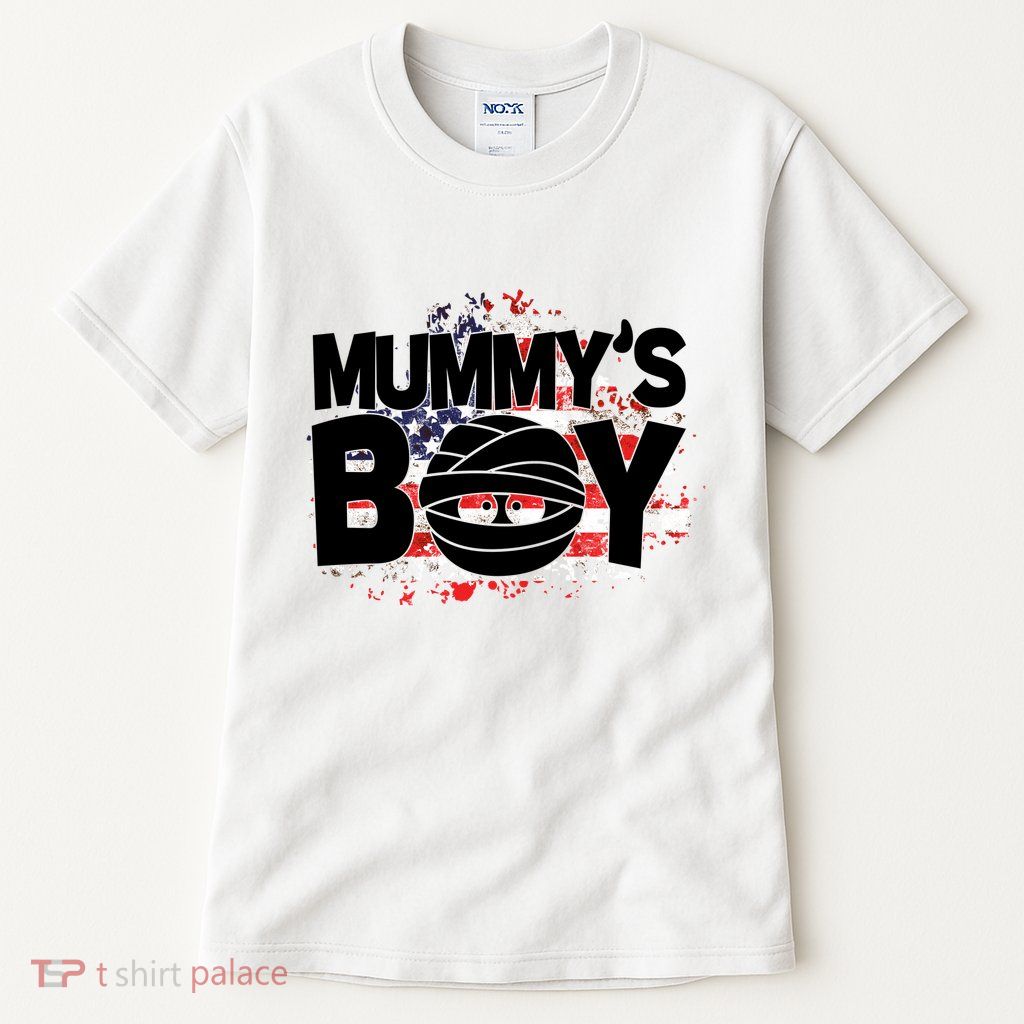 Mummys Boy Cute American Flag Tall T-Shirt