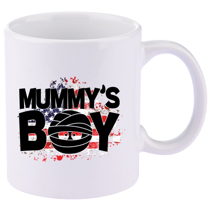 Mummys Boy Cute American Flag 11oz C Handle Ceramic Mug