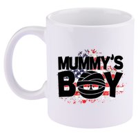 Mummys Boy Cute American Flag 11oz C Handle Ceramic Mug