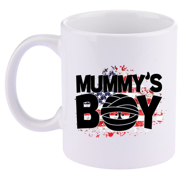 Mummys Boy Cute American Flag 11oz C Handle Ceramic Mug