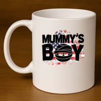 Mummys Boy Cute American Flag 11oz C Handle Ceramic Mug