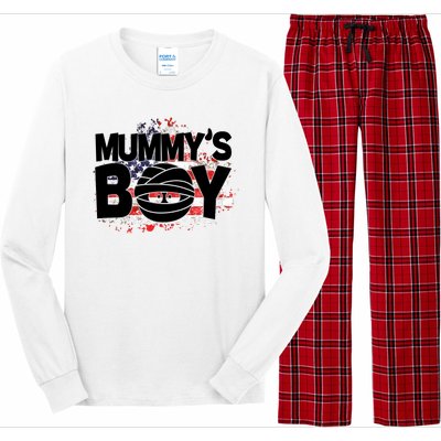 Mummys Boy Cute American Flag Long Sleeve Pajama Set