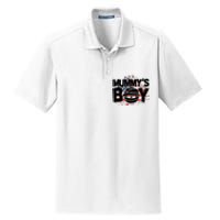 Mummys Boy Cute American Flag Dry Zone Grid Polo