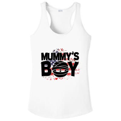 Mummys Boy Cute American Flag Ladies PosiCharge Competitor Racerback Tank