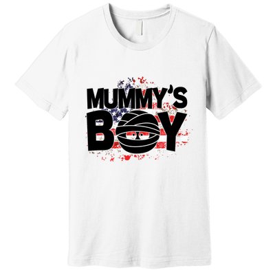 Mummys Boy Cute American Flag Premium T-Shirt
