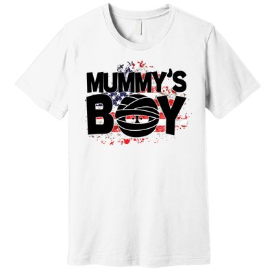 Mummys Boy Cute American Flag Premium T-Shirt