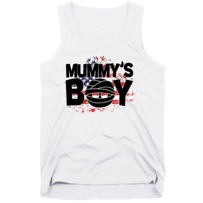 Mummys Boy Cute American Flag Tank Top