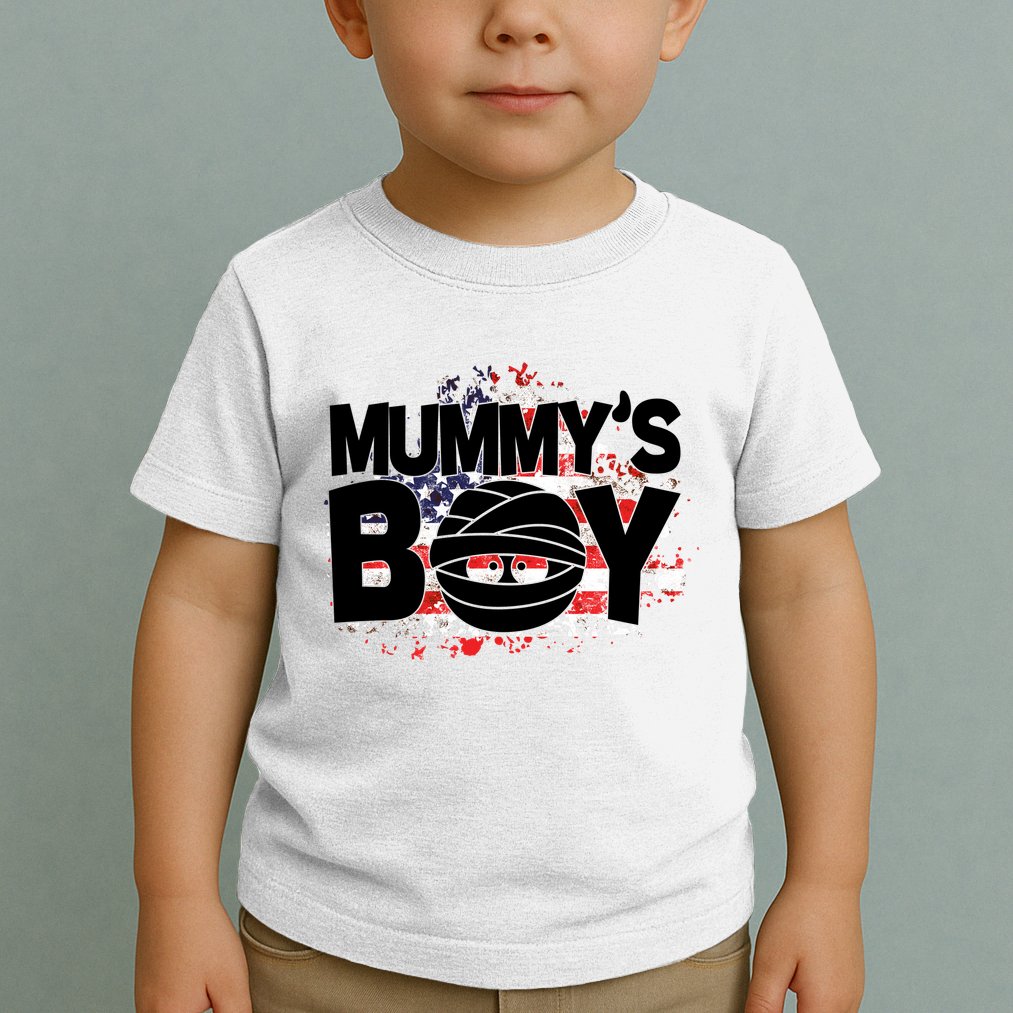 Mummys Boy Cute American Flag Toddler T-Shirt