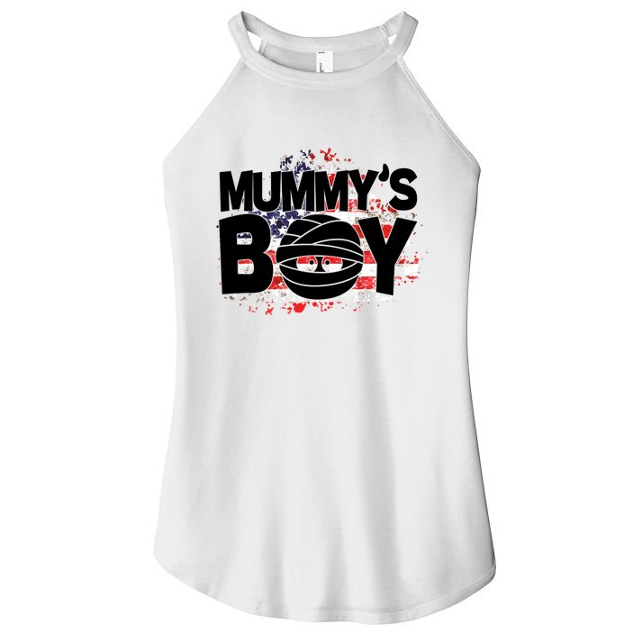 Mummys Boy Cute American Flag Women's Perfect Tri Rocker Tank