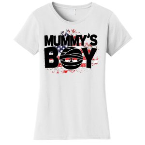 Mummys Boy Cute American Flag Women's T-Shirt