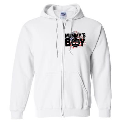 Mummys Boy Cute American Flag Full Zip Hoodie