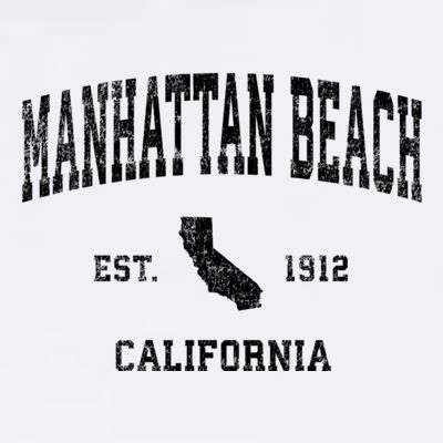 Manhattan Beach California Ca Vintage Established Sports Design T-Shirt