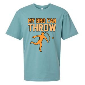 My Bro Can Throw Baseball Player Sports Lover Coach Graphic Great Gift Sueded Cloud Jersey T-Shirt