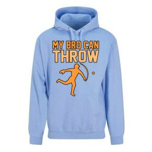 My Bro Can Throw Baseball Player Sports Lover Coach Graphic Great Gift Unisex Surf Hoodie