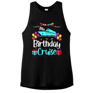 My Birthday Cruise Ship Party Birthday Squad 2024 Vacation Ladies PosiCharge Tri-Blend Wicking Tank