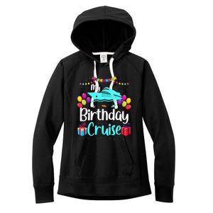 My Birthday Cruise Ship Party Birthday Squad 2024 Vacation Women's Fleece Hoodie