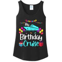 My Birthday Cruise Ship Party Birthday Squad 2024 Vacation Ladies Essential Tank