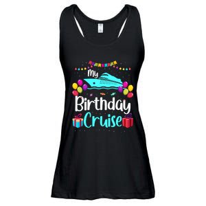 My Birthday Cruise Ship Party Birthday Squad 2024 Vacation Ladies Essential Flowy Tank